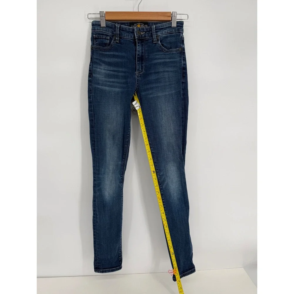 Lucky Brand Bridgette Skinny Jeans Womens Sz 0/25 Dark Wash High Rise Stretch